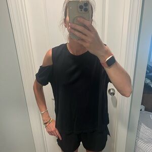 All saints Tshirt with cutouts on shoulders size S